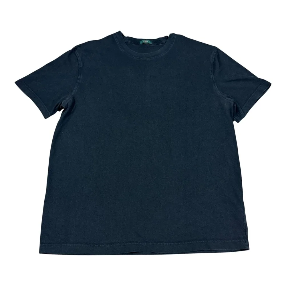 J. Crew Egypt Made Black Blank Relaxed Fit Cotton Shirt Men's Large